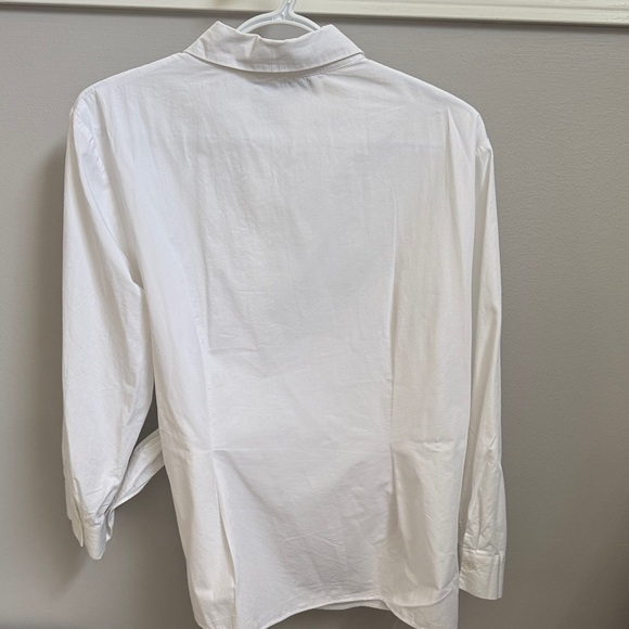 Zara White Poplin wrap shirt - Picture 4 of 5
